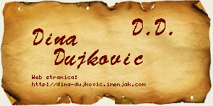 Dina Dujković vizit kartica